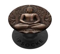 Abstracto Buda En Flor De Loto Espiritual Budismo Budista PopSockets PopGrip Adhesivo