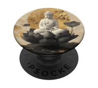 Abstracto Buda En Flor De Loto Espiritual Budismo Budista PopSockets PopGrip Adhesivo