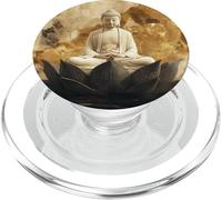 Abstracto Buda En Flor De Loto Espiritual Budismo Budista PopSockets PopGrip para MagSafe