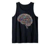 Abstracto Cerebro Colorido Anatomía Arte Camiseta sin Mangas