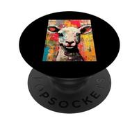 Abstracto Colorido Ovejas Pintura Salpicadura Arte PopSockets PopGrip Adhesivo