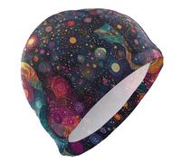 Abstracto Cosmic Dust Planets Space Women Swim for Ladies Short Hair Waterproof Swim Women Adult Hair Protection and Drag Reduction Gorra para Nadar de Mujer