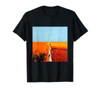 Abstracto Desierto Camino Solitario Figura Minimalista Paisaje Arte Camiseta