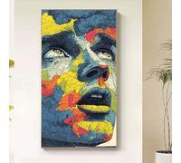 Abstracto Diamond Painting Adultos, Diamond Painting Hombre Pintura de Diamante para Niños DIY 5D Strass Bordado Punto de Cruz Puzzle Dibujos con Diamantes Kit para Decoración Hogar 70x140cm r0-16wd