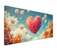 Abstracto Diamond Painting Adultos Niños, 5D Diamond Painting Grande 140x60cm, DIY Punto de Cruz Diamante Art Crafts Corazón Patrón, Manualidades Adultos Embroidery Kit, Home Decoration Hogar, S-53