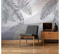 Abstracto Dibujado A Mano Geométrico Hojas Arte 3D Papel Pintado Pared Fácil Instalación Oficina Sala Estar Sofá Dormitorio TV Fondos Decoración-430cm×300cm
