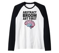 Abstracto Escoba Arte Primera Cita Cerebro Dibujos Animados Camiseta Manga Raglan