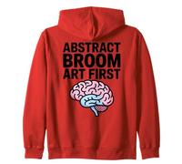 Abstracto Escoba Arte Primera Cita Cerebro Dibujos Animados Sudadera con Capucha