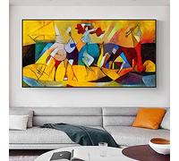 Abstracto Famoso por Picasso Obras de arte Pintura en lienzo HD Imprimir Imágenes de arte de pared para sala de estar Decoración moderna para el hogar 80x160cm (32x63in) con marco dorado