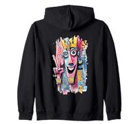 Abstracto Faraón Paz Graffiti Pop Gráfico Retrato Arte Sudadera con Capucha