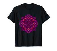 Abstracto Floral Mandala Lotus Patrón Simetría Camiseta