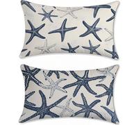 Abstracto Funda Cojin 40x70cm Fundas Cojines Sofa Lino Fundas Cojines Exterior Impermeable Estrella Mar Funda Almohada Decorativos Exterior Jardin Juego de 2 Rectangular para Cama Cojin Salon u-1981