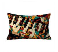 Abstracto Funda Cojin 50x30, Fundas Cojines 50 x 30cm Suave Cómodo Absorbente del Sudor y Transpirable, Funda Cojin Sofa Cama Piano para Personas Que Sudan con Facilidad Home Decoration BZTL-2098