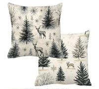 Abstracto Funda Cojin 55x55cm Fundas Cojines Exterior Impermeable Terciopelo Funda de Almohada Cojines Sofa Cama Decorativos Árbol Protector Almohada Pack 2 Exterior Jardin Cushion Covers f-15364