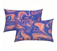 Abstracto Fundas Cojines 60x80 Lino Juego de 2, Funda Cojin Colorful Súper Suaves y Cómodas, Funda de Almohada con Cremallera Oculta, Durable y Fácil Cuidado, para Sofá, Cama, Silla o Jardín S5-382