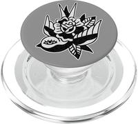Abstracto Golondrina y Rosa Marinero Blackwork Tradicional PopSockets PopGrip para MagSafe