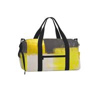 Abstracto Moderno en Gris y Amarillo,Bolso Deportivo Bandolera de Mano, Bolsa de Deporte, Bolsa de Viaje de Gran Capacidad para Mujeres y Hombres.