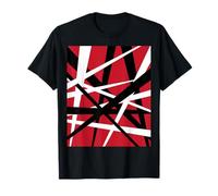 Abstracto Negro Rojo y Blanco Aleatorio Líneas y Rayas Diseño Camiseta