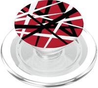 Abstracto Negro Rojo y Blanco Aleatorio Líneas y Rayas Diseño PopSockets PopGrip para MagSafe