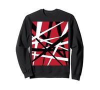 Abstracto Negro Rojo y Blanco Aleatorio Líneas y Rayas Diseño Sudadera