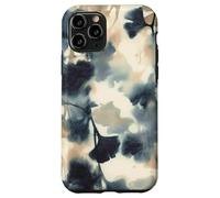 Abstracto Neutro y Carbón Moderno Botánico Hojas de Ginkgo Carcasa para iPhone 11 Pro