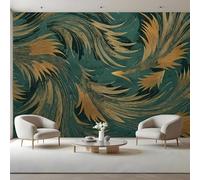 Abstracto Papel Pintado Verde Oscuro Retro Fotomurales Lienzo 400 x 280 cm | Papel Pintado Papel Tapiz Fotográfico Fotomurales Pared Murales Mate Impermeable para Habitación de Niña Habitación de Niño