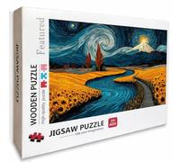 Abstracto Puzzle Madera, Cielo Estrellado Puzzle 6000 Piezas Adultos con Compact Box 179x105cm, Rompecabezas Desafiante, DIY Juegos de Rompecabezas Creativos para Hombres Mujeres, Decoraciones, 4-1473