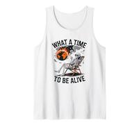 ABSURDISTA Divertido Que Tiempo para Estar Vivo Camiseta sin Mangas