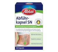 Abtei Cápsulas laxantes - activa los intestinos en caso de estreñimiento e inercia intestinal - naturalmente eficaz con aceite de ricino vegetal - 1 x 40 cápsulas blandas