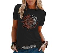 Abtel Camiseta de manga larga para mujer, camiseta de manga larga con estampado de gato 3D, cuello redondo, camiseta de manga larga suelta, informal, sudadera para mujer, Negro , L