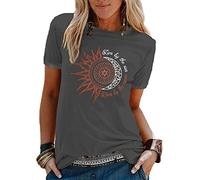 Abtel Camiseta de manga larga para mujer, camiseta de manga larga con estampado de gato 3D, cuello redondo, camiseta de manga larga suelta, informal, sudadera para mujer, gris oscuro, XXL