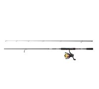 Abu Garcia Black MAX Spinning Combo, Caña y Carrete de Pesca de Agua Dulce Lucioperca y Zander, Fuerte Ligero y Versátil, Negro, 2.13m Caña Moderadamente Rápida, Carrete Tamaño 2500