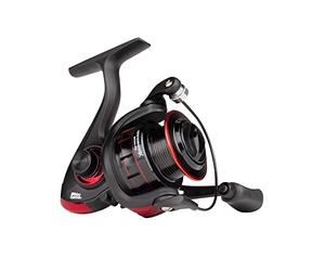Abu Garcia Cardinal X - Carrete Giratorio Completo, Carrete de Agua Dulce para Pesca de señuelo depredador, Trucha, Perca, Lucio, salmón, Robusto y Ligero, Aluminio Negro y Rojo, Varios tamaños
