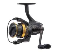 Abu Garcia Carrete Giratorio Superior, Pescador de Agua Dulce lucioperca y lucioperca, Carrete de Aluminio, Robusto Carrete ambidiestro 3000 Tamaño del Carrete 6.2:1 Gear Ratio Negro y Oro