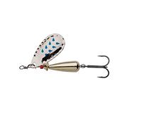 Abu Garcia Droppen Señuelo giratorio | En ultraeficaz para perca, lucio y trucha | Centro de gravedad bajo para lanzamientos precisos | Pesca de depredadores en agua dulce | Marcas plateadas/rojas 4cm