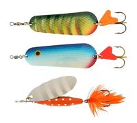 Abu Garcia Favoritos Pack 2 - Set de 3 señuelos Premium para la Pesca del Lucio - Atom 20g, Reflex 18g Utö 25g - señuelos fáciles de Usar, para la Pesca de Depredadores en Agua Dulce, Surtido