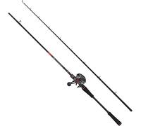 Abu Garcia MAX LP Pike Combo, Juego de caña y Carrete Pesca con señuelo, Espacios en Blanco de Carbono 24T, rodamientos de Bolas 4+1, Tres Versiones, Negro