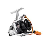 Abu Garcia MAX Pro - Carrete Giratorio, Carrete de Pesca, carretes giratorios, Pesca Completa, Unisex, Blanco/Plateado/Dorado, 10 | Mano Izquierda/Mano Derecha
