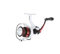 Abu Garcia Carrete Giratorio MAX Pro, Pescador de Agua Dulce lucioperca y lucioperca, Carrete de Aluminio, Robusto Carrete ambidiestro 2500H Tamaño del Carrete 6.2:1 Gear Ratio Blanco y Rojo