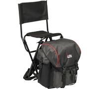 Abu Garcia Mochila unisex Adult con respaldo trasero, color negro y rojo