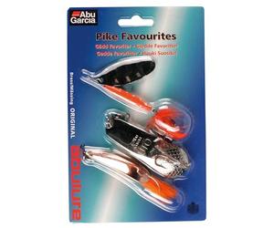 Abu Garcia Pike Favoritos - Set de 3 señuelos Premium para la Pesca del Lucio - Spinners, Spoons Weedless Lure for Agua Dulce Predator Fishing - duraderos, Surtidos Variados