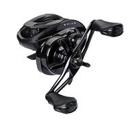 Abu Garcia Spike® - Carrete de Pesca de Perfil bajo, carretes de Pesca para Depredadores, Perca, lucioperca, Unisex, Verde/Morado/Negro, LP | Mano Izquierda | 5.4:1