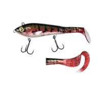 Abu Garcia Svartzonker McHybrid Hybrid Señuelo de Pesca - Diseño híbrido Blando y Duro para la Pesca de lucios, percas y truchas en Agua Dulce y Salada, Pintado a Mano, Red Sucker 20 cm