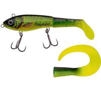 Abu Garcia Svartzonker McHybrid - Señuelo de Pesca para Lucio, híbrido Duro y Suave, Cebo suministrado con Cola de Remo y Cola rizada