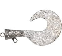 Abu Garcia Svartzonker McMio Spare Tails - Recambios ecológicos para señuelos MC Mio Grandes y pequeños, Plastisol Duradero para Pesca en Agua Dulce y Salada, Purpurina Plateada 9.2 cm