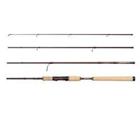 Abu Garcia Tormentor2 Travel Girar Rod, caña de Pescar Ligera con 24T Carbon Blank, Mango de Corcho, diseño Compacto para los Pescadores de Viaje, Agua Dulce y Salada Peces Depredadores, 2.44m 8-24g