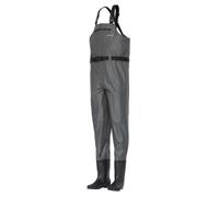 Abu Garcia Vadeadores de Pesca | Vadeadores de Nylon Resistentes con Botas de PVC Impermeables con Tacos, Suela Interior de Fieltro | Gris Oscuro | 46/47