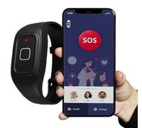 ABUBU Pulsera SOS Bluetooth Maxcom FW-735, Personas Mayores, Botón de Emergencia, Llamada y Mensaje con Ubicación, Información de Salud, Resistente al Agua, Batería de Larga Duración, App en Español