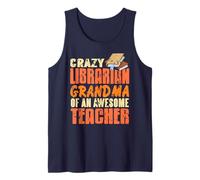 Abuela Bibliotecaria Orgullosa de un Docente Camiseta sin Mangas