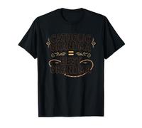 Abuela Católica Best Grandma Halo Rosario Bold Catholic Camiseta